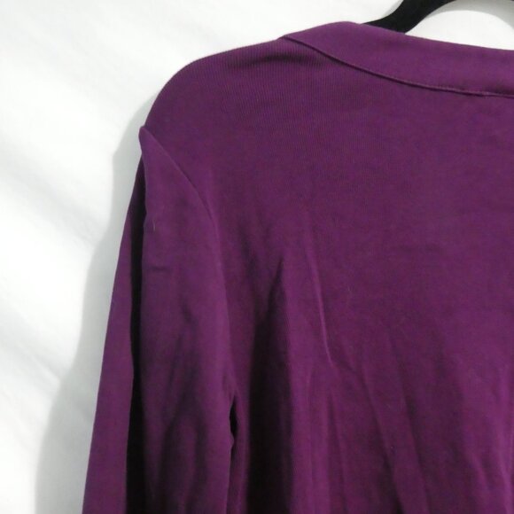 RAFAELLA STUDIO | large | Purple Long Sleeve Top | Scoop Neck - Picture 9 of 14